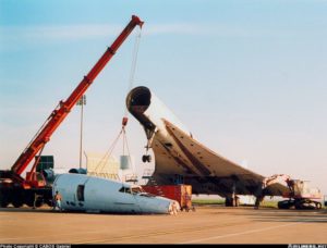 Concorde, FD, F-BVFD SN211, CDG, démantèlement,1994